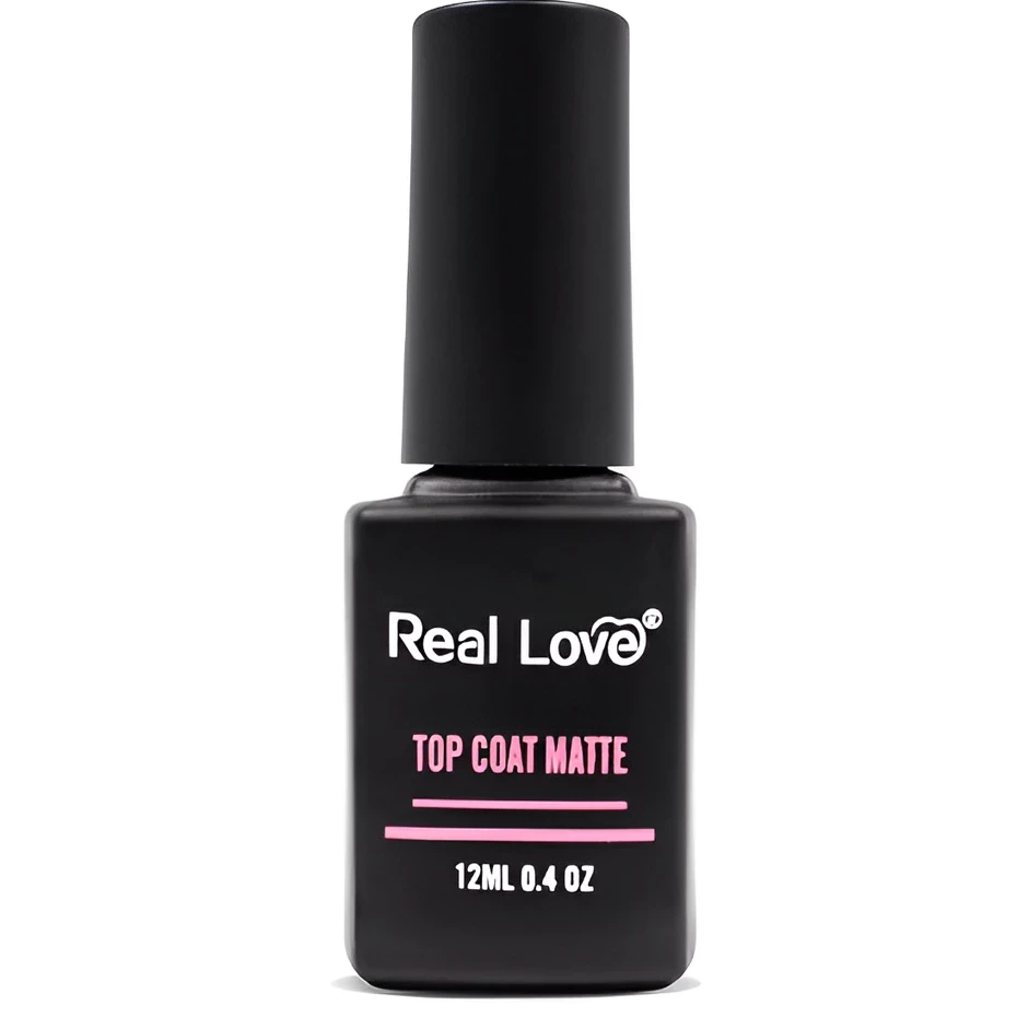 Top Coat Matte Real Love 12 ml Proteção Unha de Gel Efeito Fosco