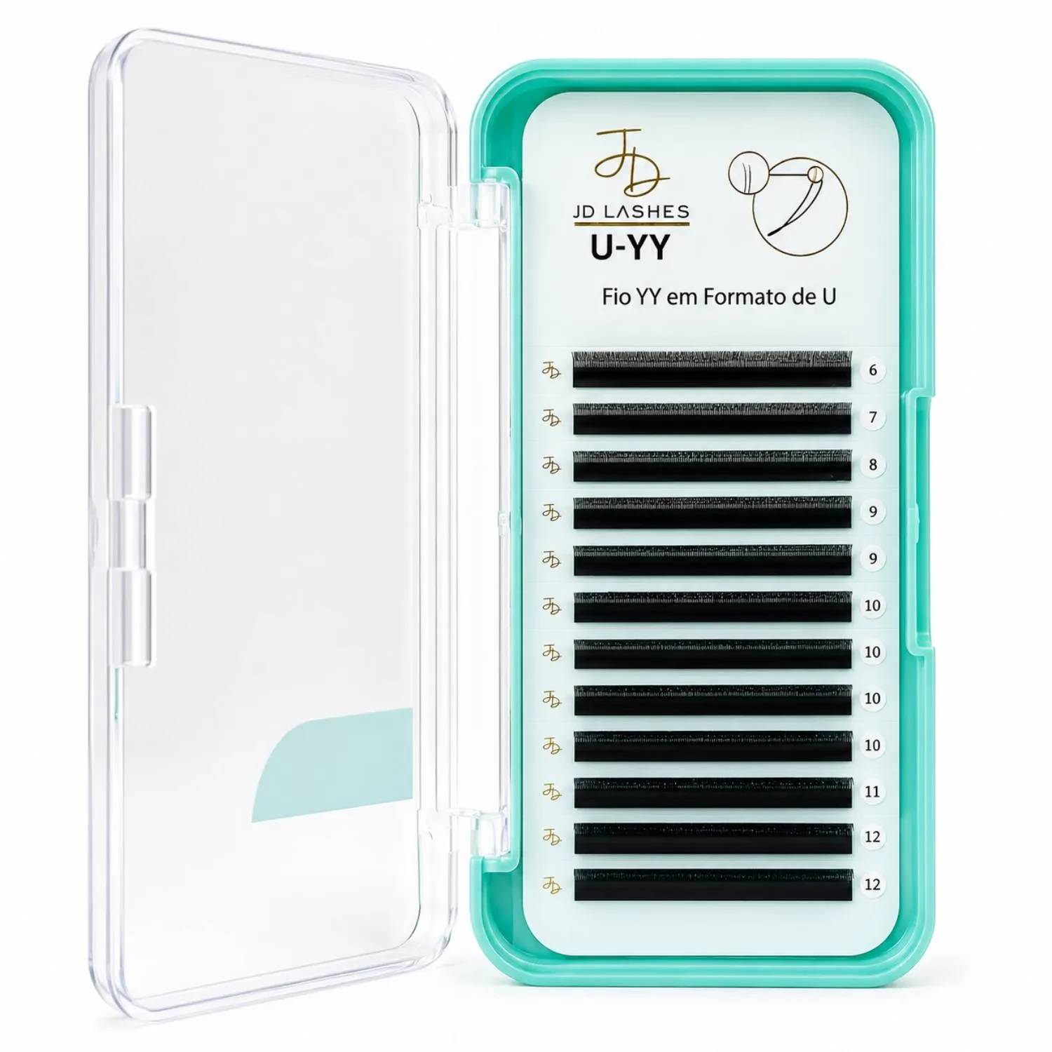 Cílios Tecno-Brazilian U/YY 0,07 D Volume Brasileiro | JD Lashes Extensão Profissional Lash