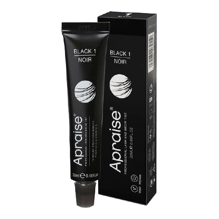 Tinta/tintura para sobrancelhas e cílios Preta 20ml Apraise