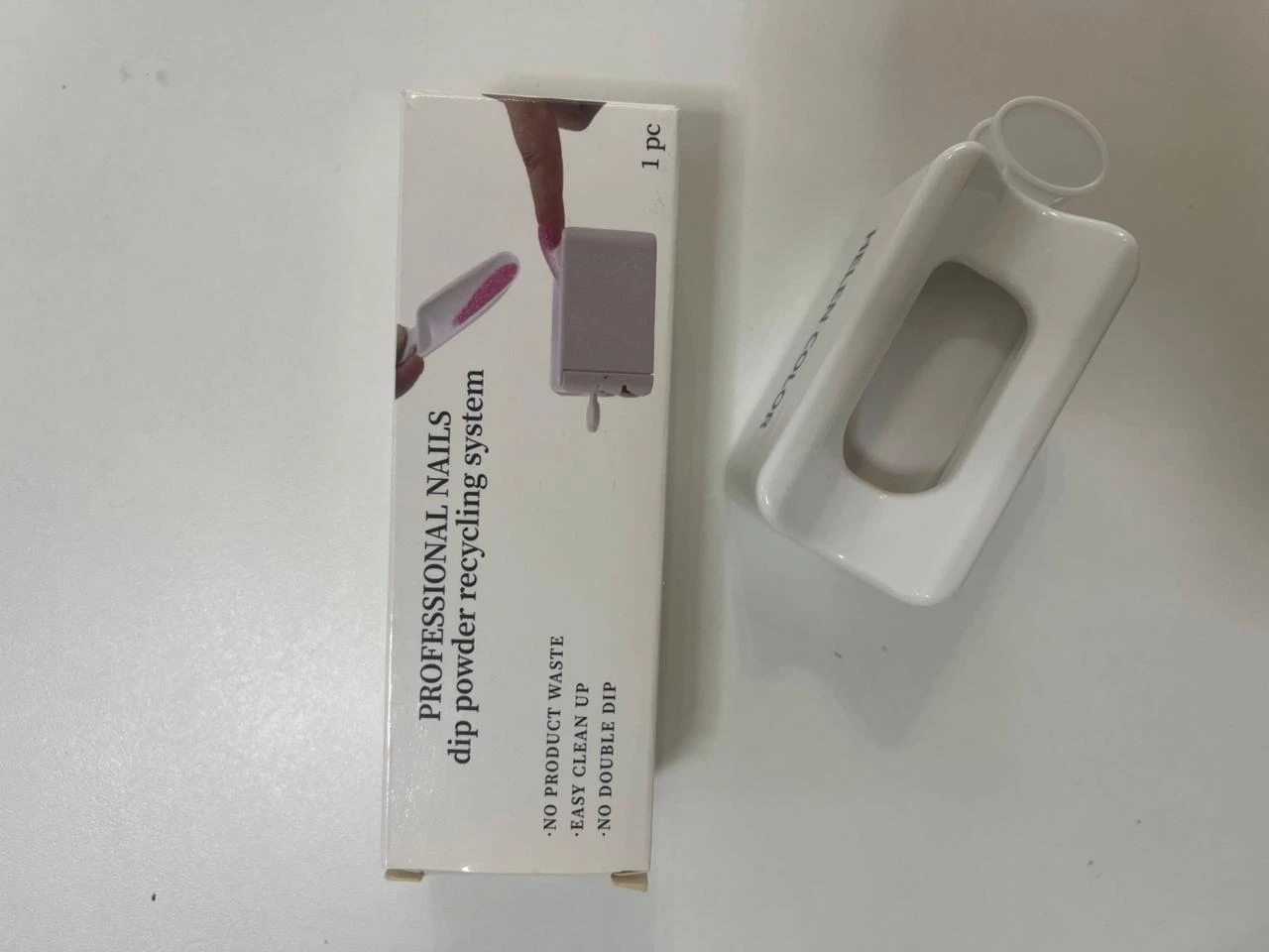 Reciclagem de pó de imersão durável bandeja para armazenamento de brilho de unha suprimento de manicure
