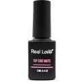 Top Coat Matte Real Love 12 ml Proteção Unha de Gel Efeito Fosco